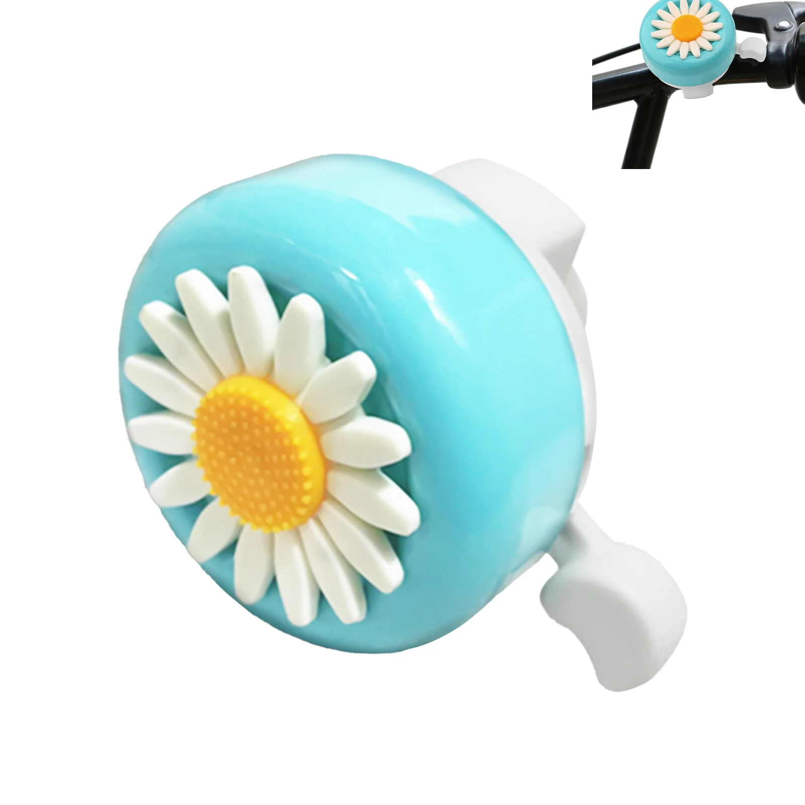 Pink/Red/Blue Flower Bicycle Bell Cute Floral Bike Horn Easy Install Cycling Accessories for Girls Women Kids Bike Ornaments