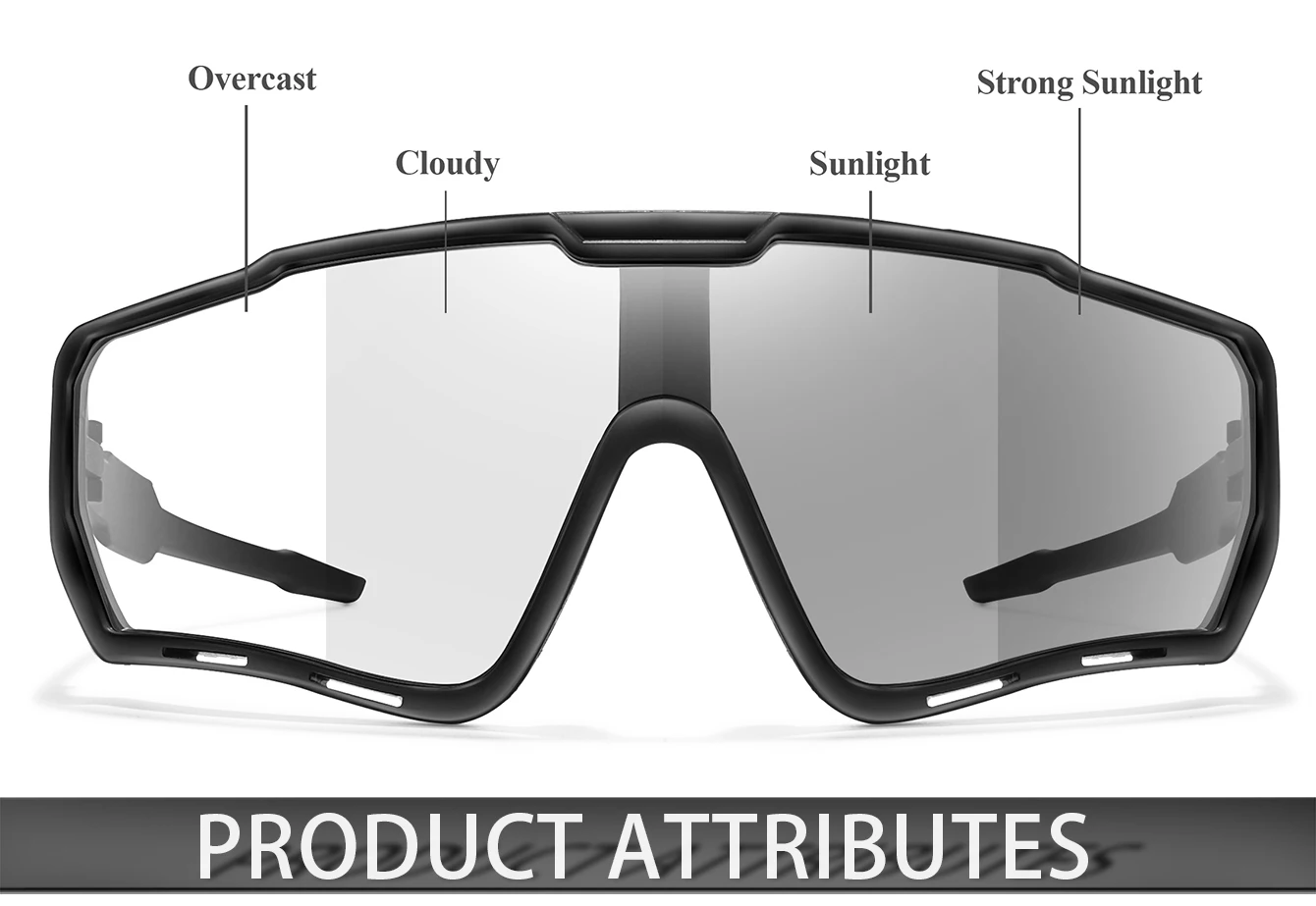 3 Packs Photochromic Cycling Sunglasses for Men and Women Outdoor Sports Full Frame Glasses for Running Cycling Hiking Unisex