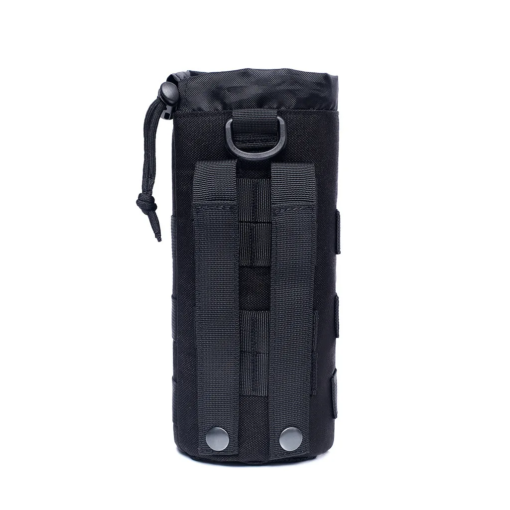 Tactical Molle Water Bottle Bag Outdoor Hiking Camping Drawstring Holder Multifunction Bottle Storage Pouch Pocket
