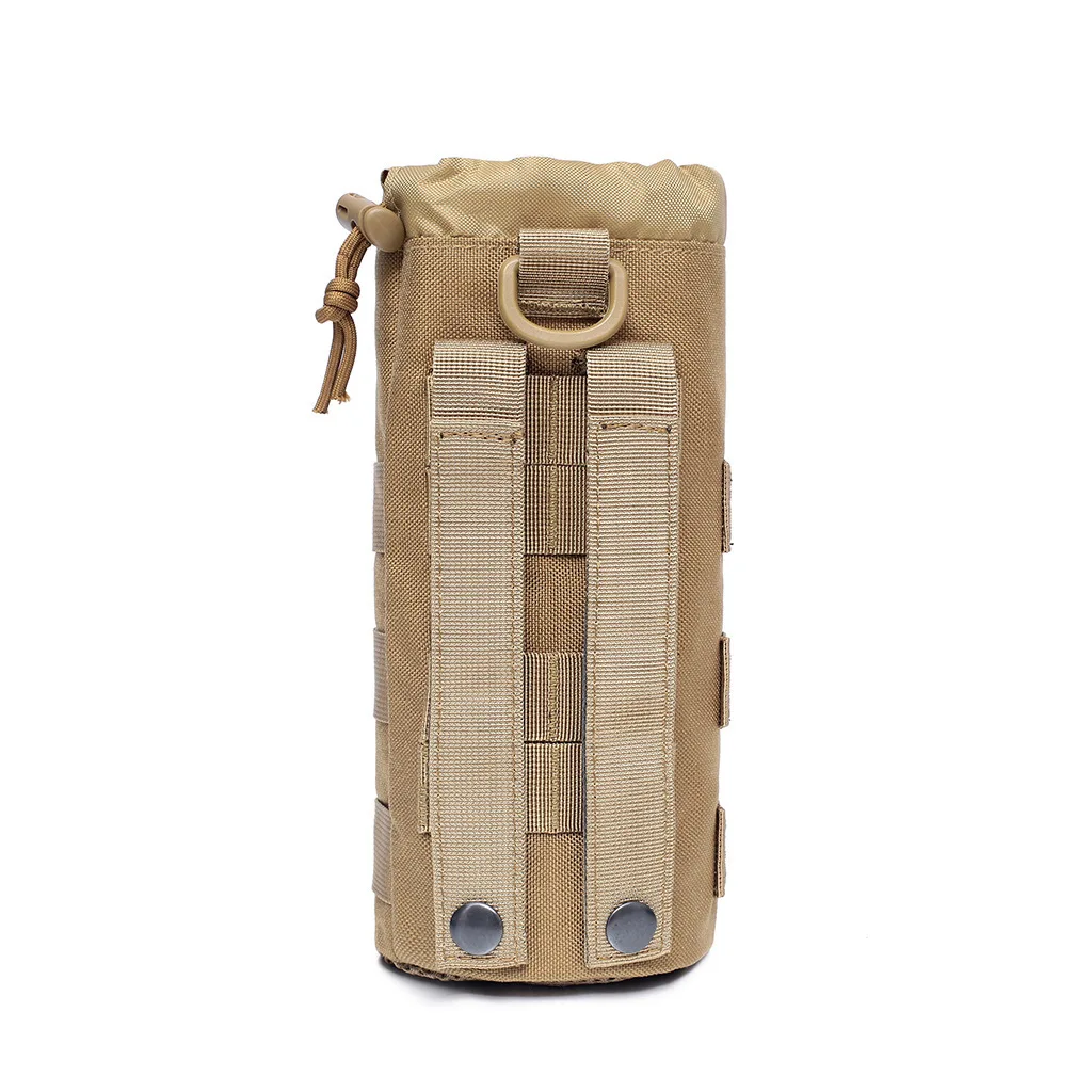 Tactical Molle Water Bottle Bag Outdoor Hiking Camping Drawstring Holder Multifunction Bottle Storage Pouch Pocket