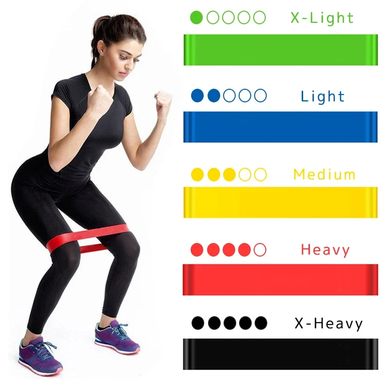 1/2/4 pcs Yoga Resistance Rubber Bands Fitness Elastic Bands Gym Strength Training Pilates Latex Elastic Bands Indoor Equipment