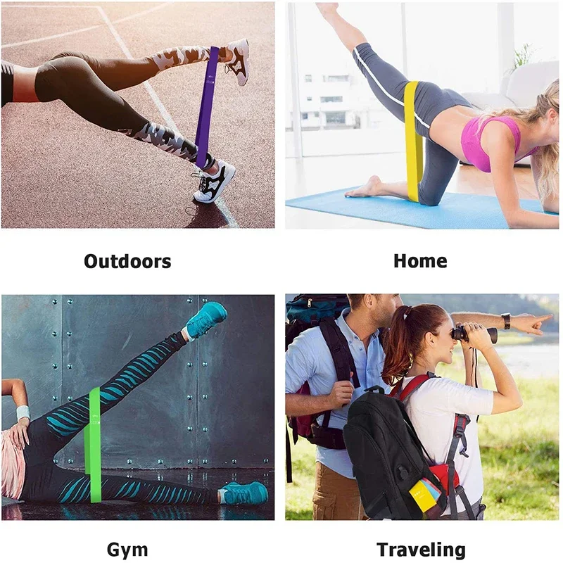 1/2/4 pcs Yoga Resistance Rubber Bands Fitness Elastic Bands Gym Strength Training Pilates Latex Elastic Bands Indoor Equipment
