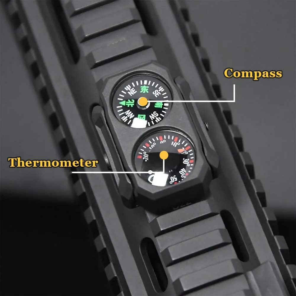 3/5Pcs Compass Thermometer Combo 2 in 1 Tactical Airsoft AR15 M4 M16 Compact Navigation Thermometer for 20mm Rail Gun Accessory