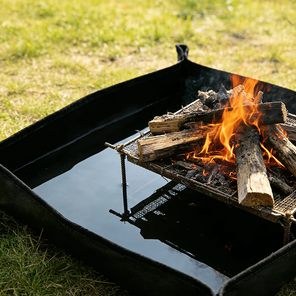 3D Fireproof Silicone Mat Camping Stove Bonfire Heat Resistant Picnic Firewood Stove Mat Flame Retardant Ground Protector Pad