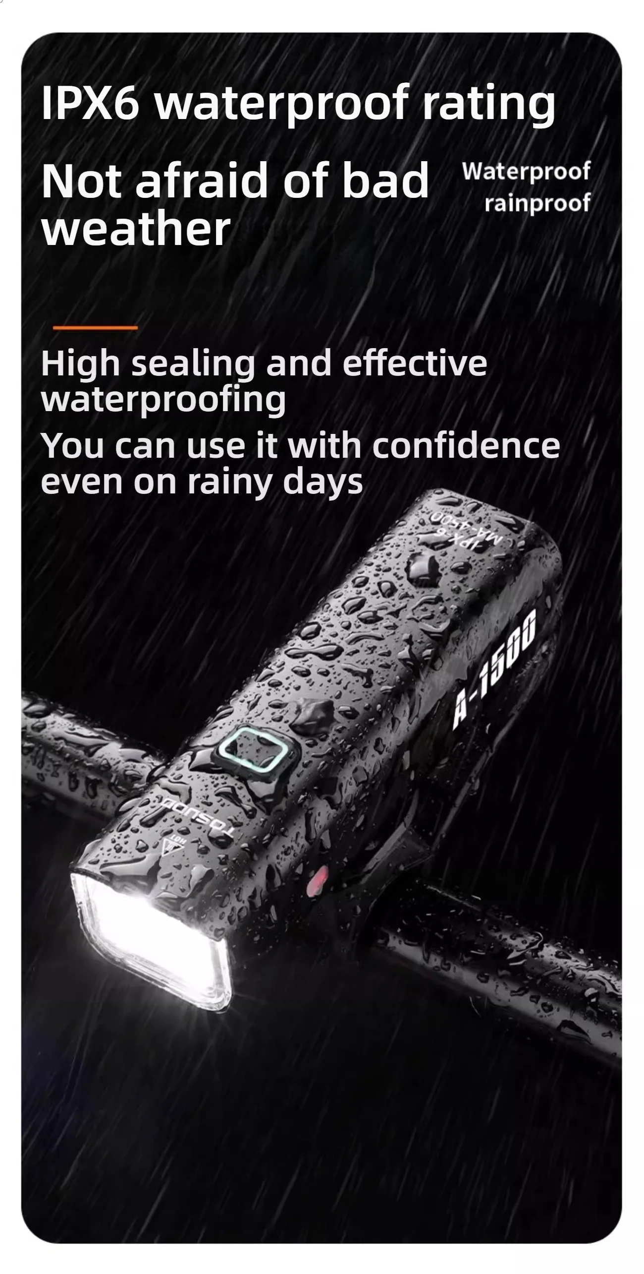 TOSUOD Bicycle Light 1000/1200/1500 Lumen Bike Headlight Power Bank Flashlight Handlebar USB Charging MTB Road Highlight