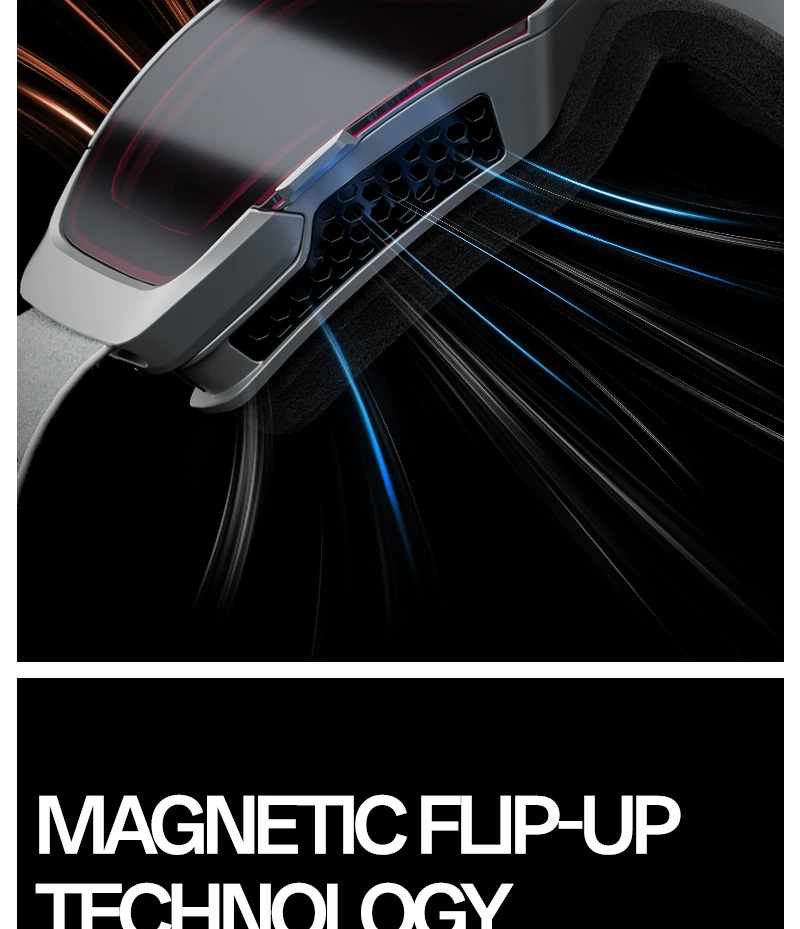 Kapvoe Flip Over Magnetic Snow Goggles Photochromic Ski Men Snowmobile Anti-Fog Snowboard Goggles Women Ski Equipment UV400