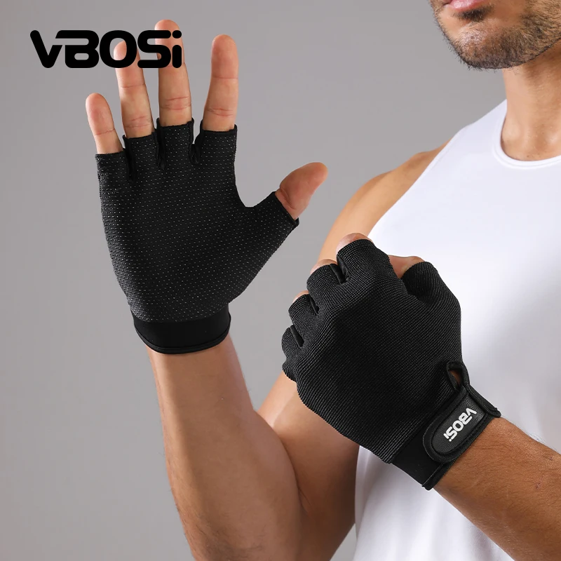 VBOSi Lightweight Anti Slip Sports Gloves for Men Women Breathable Gym Workout Running Cycling Outdoor Activities