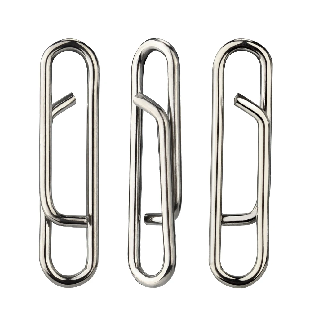 30pcs Fishing Interlock Nice Snap Fast Clips Stainless Steel Fishing Barrel Swivel Lure Hook Connector Accessories Pesca