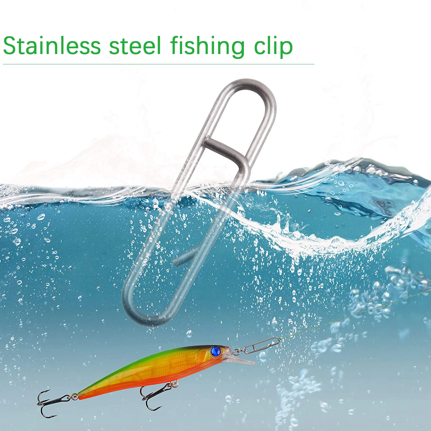 30pcs Fishing Interlock Nice Snap Fast Clips Stainless Steel Fishing Barrel Swivel Lure Hook Connector Accessories Pesca