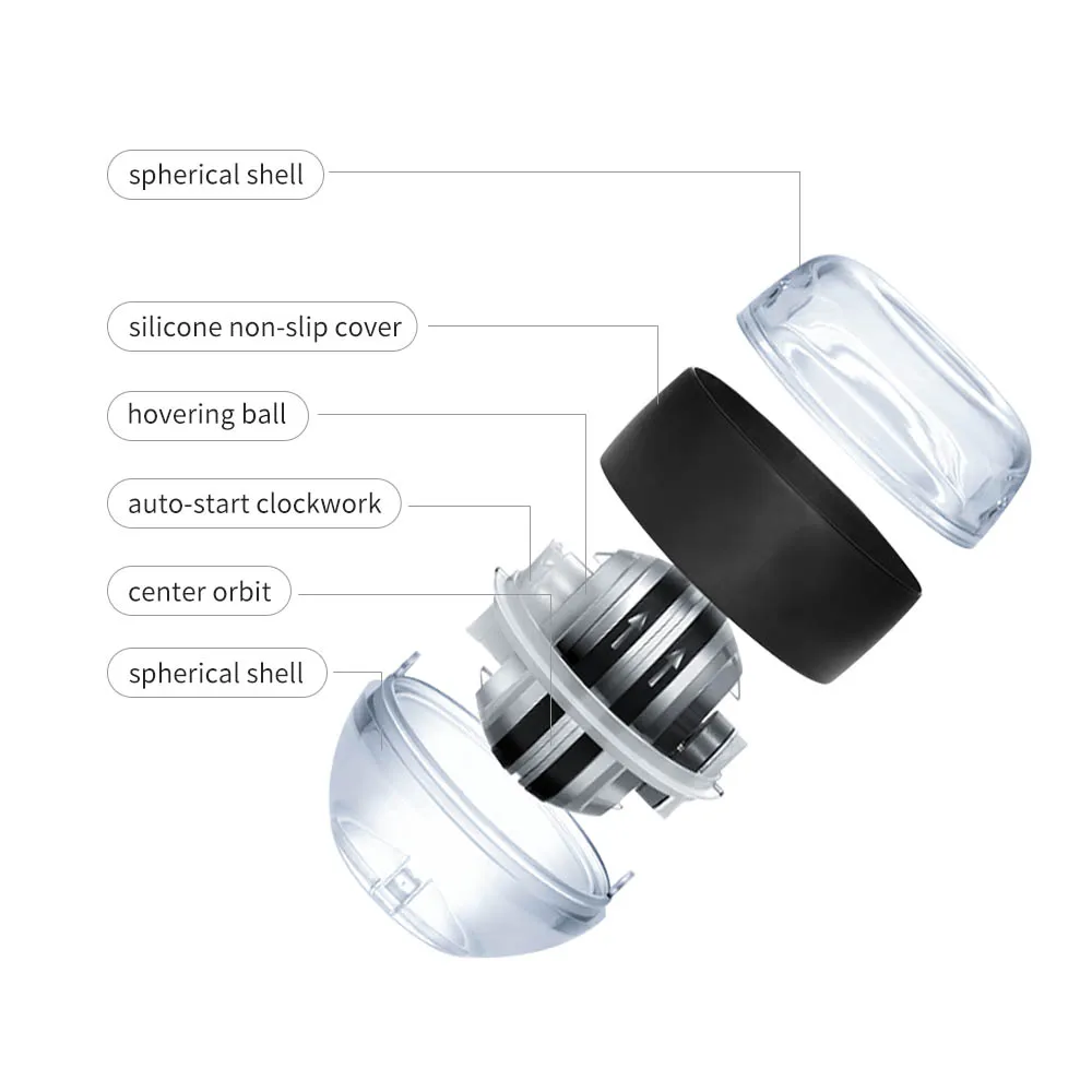 Power Wrist Hand Ball Trainer Ball Wrist Strengthener Gyro Self-Starting Forearm Trainer Gyro Ball for Strengthening Muscles