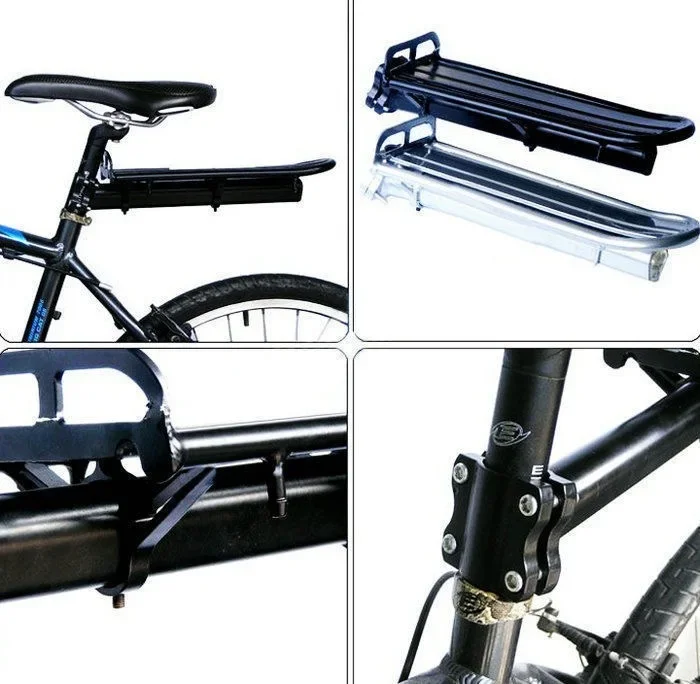 Retractable Aluminum Alloy Bike Mount Bicycle Rear Seat Post Rack Bicycle Pannier Luggage Cargo Carrier Rack