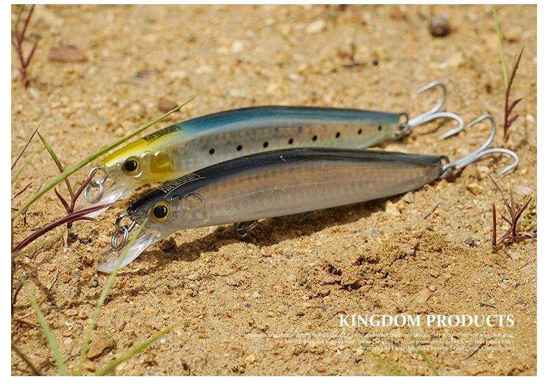 Kingdom Floating Minnow Fishing Lure 120mm 23g 130mm 30g Artificial Sea Fishing Hard Wobbler for Bass Trout Saltwater Fishiing