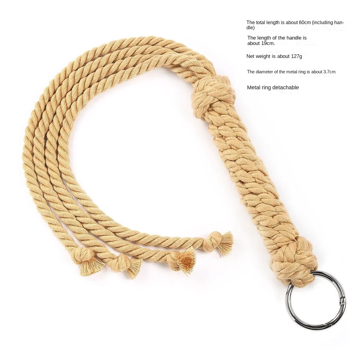 Premium Woven Horse Riding Crop with Detachable Metal Ring Equestrian Training Tool