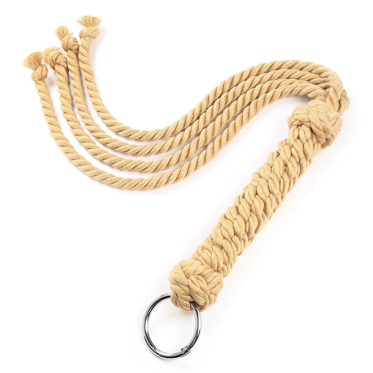 Premium Woven Horse Riding Crop with Detachable Metal Ring Equestrian Training Tool