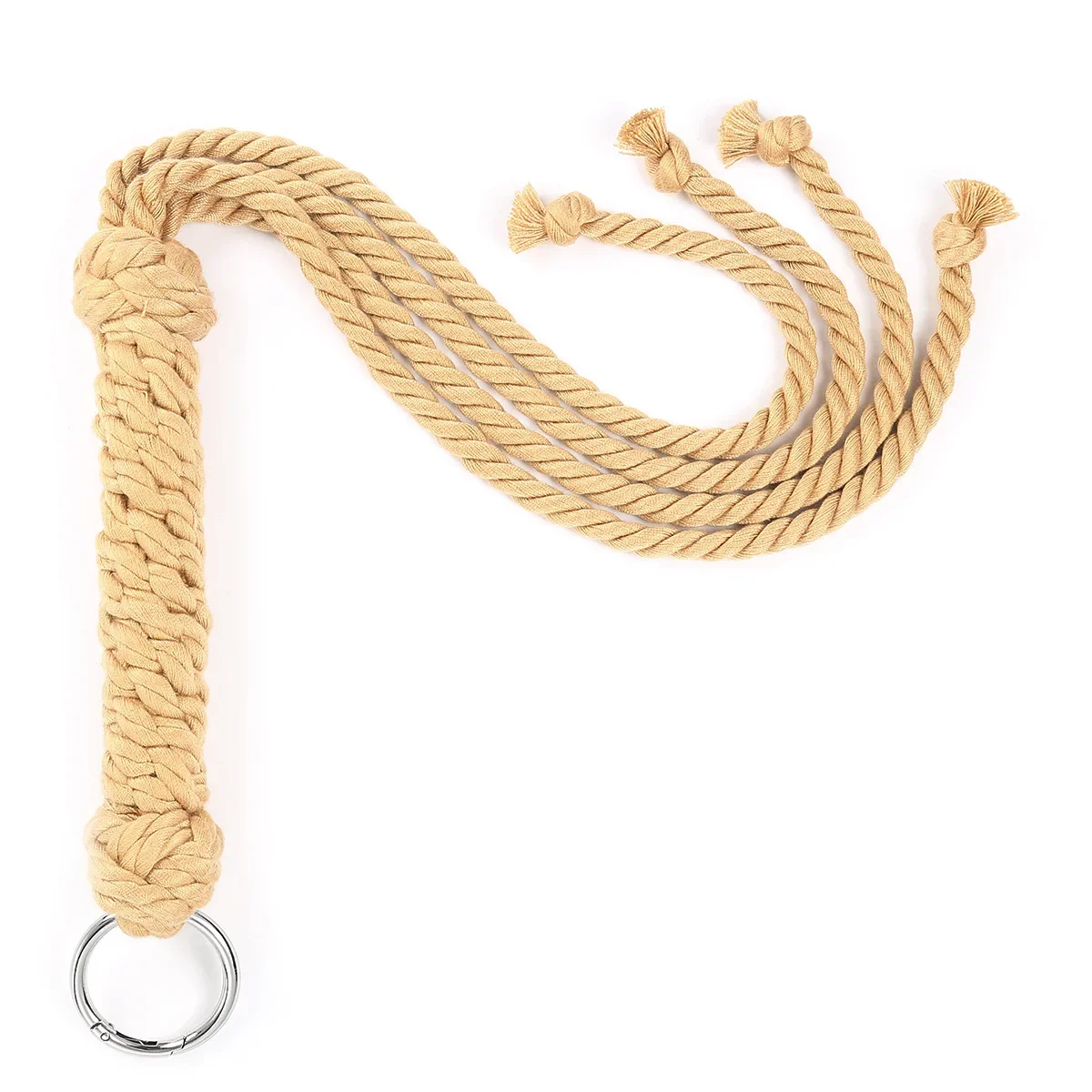 Premium Woven Horse Riding Crop with Detachable Metal Ring Equestrian Training Tool