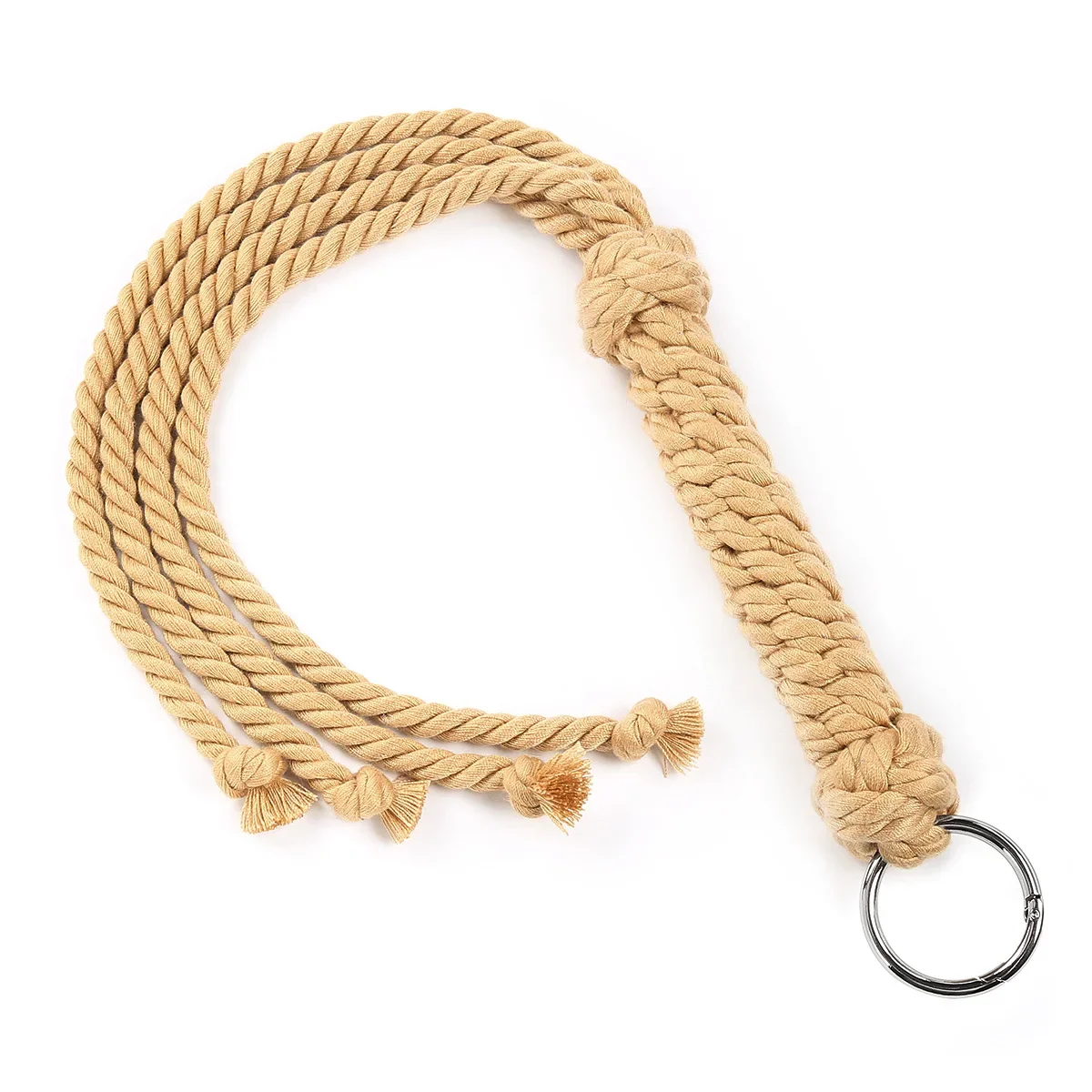 Premium Woven Horse Riding Crop with Detachable Metal Ring Equestrian Training Tool