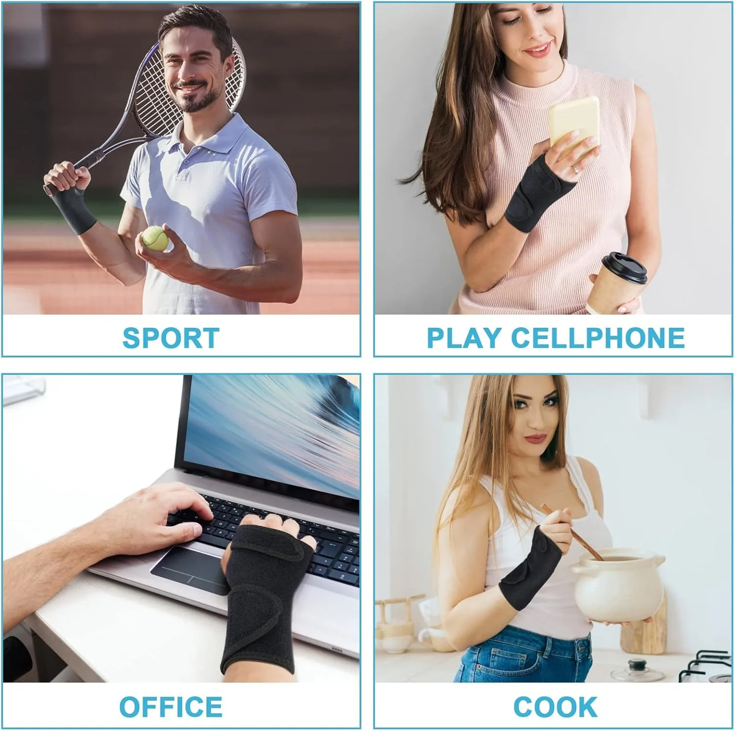 1Pcs Wrist Splint,Carpal Tunnel,Tendonitis and Cushioned Arthritis to Help with Carpal Tunnel and Relieve and Treat Wrist Pain