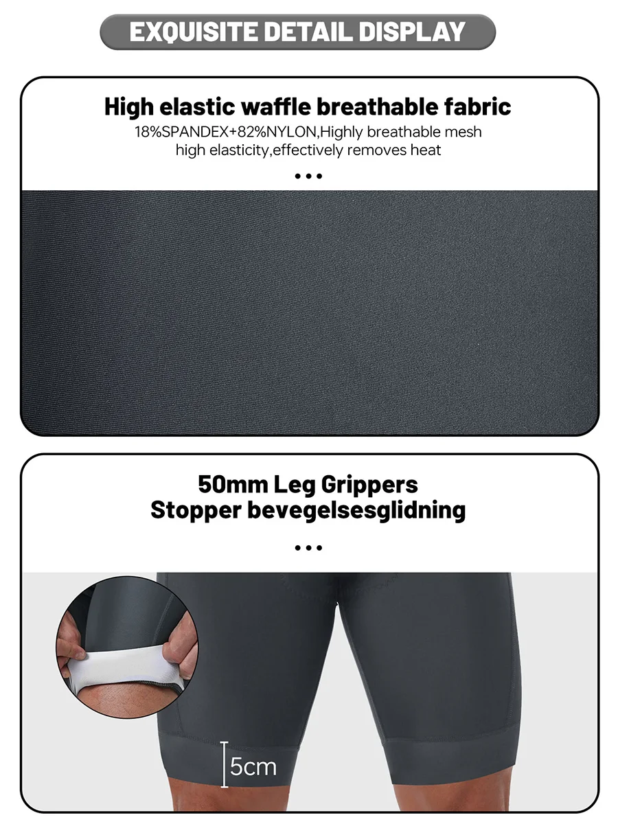 X-TIGER Premium Road Bike Shorts With 5D Gel Pads Men's Cycling Shorts With Zippered Pockets Breathable Outdoor Cycling Gear