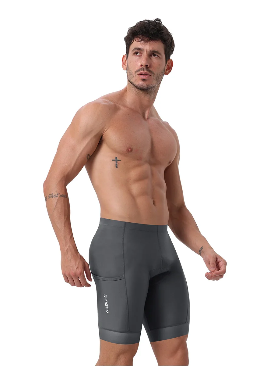 X-TIGER Premium Road Bike Shorts With 5D Gel Pads Men's Cycling Shorts With Zippered Pockets Breathable Outdoor Cycling Gear