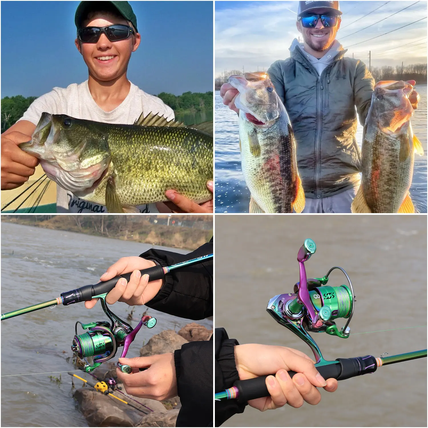 Sougayilang Double Handle Spinning Fishing Reel CNC Aluminum Spool 5.0:1/4.7:1 Gear Ratio All Metal fishing reel Fishing Tackle