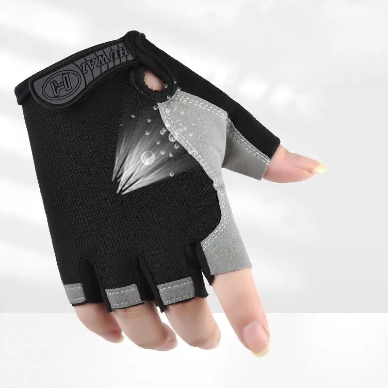 Half Finger Cycling Gloves Men Women Anti Slip Shock Breathable Summer Bicycle Fingerless Sports Gym Training Bike