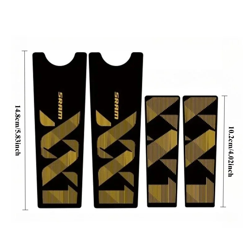4Pcs SRAM XX1 Colorful Decal Set Stylish Vinyl Stickers for Bike Cranksets Laptops Skateboards Water Bottles