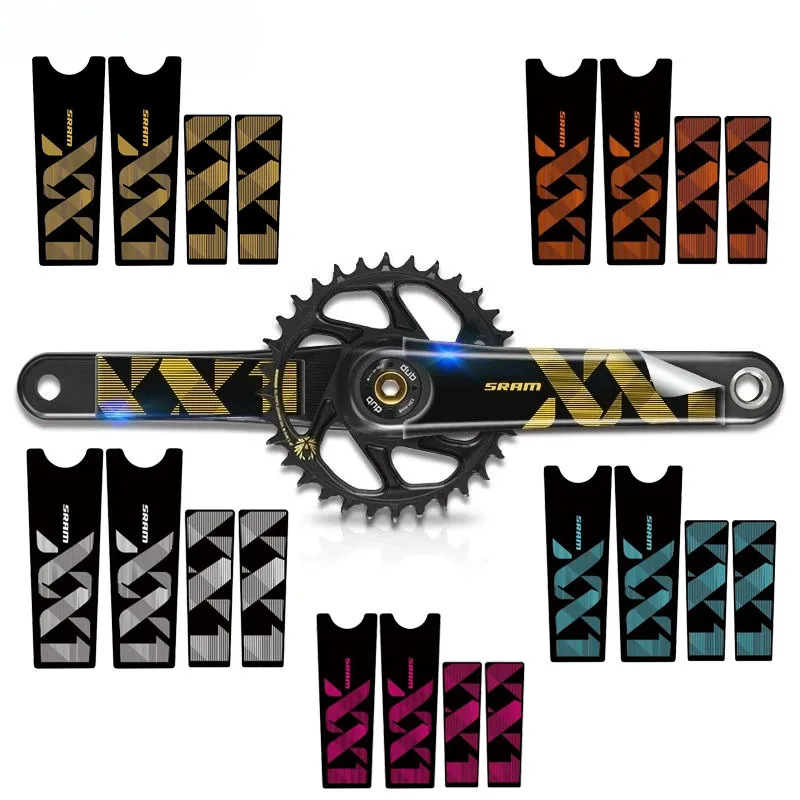 4Pcs SRAM XX1 Colorful Decal Set Stylish Vinyl Stickers for Bike Cranksets Laptops Skateboards Water Bottles