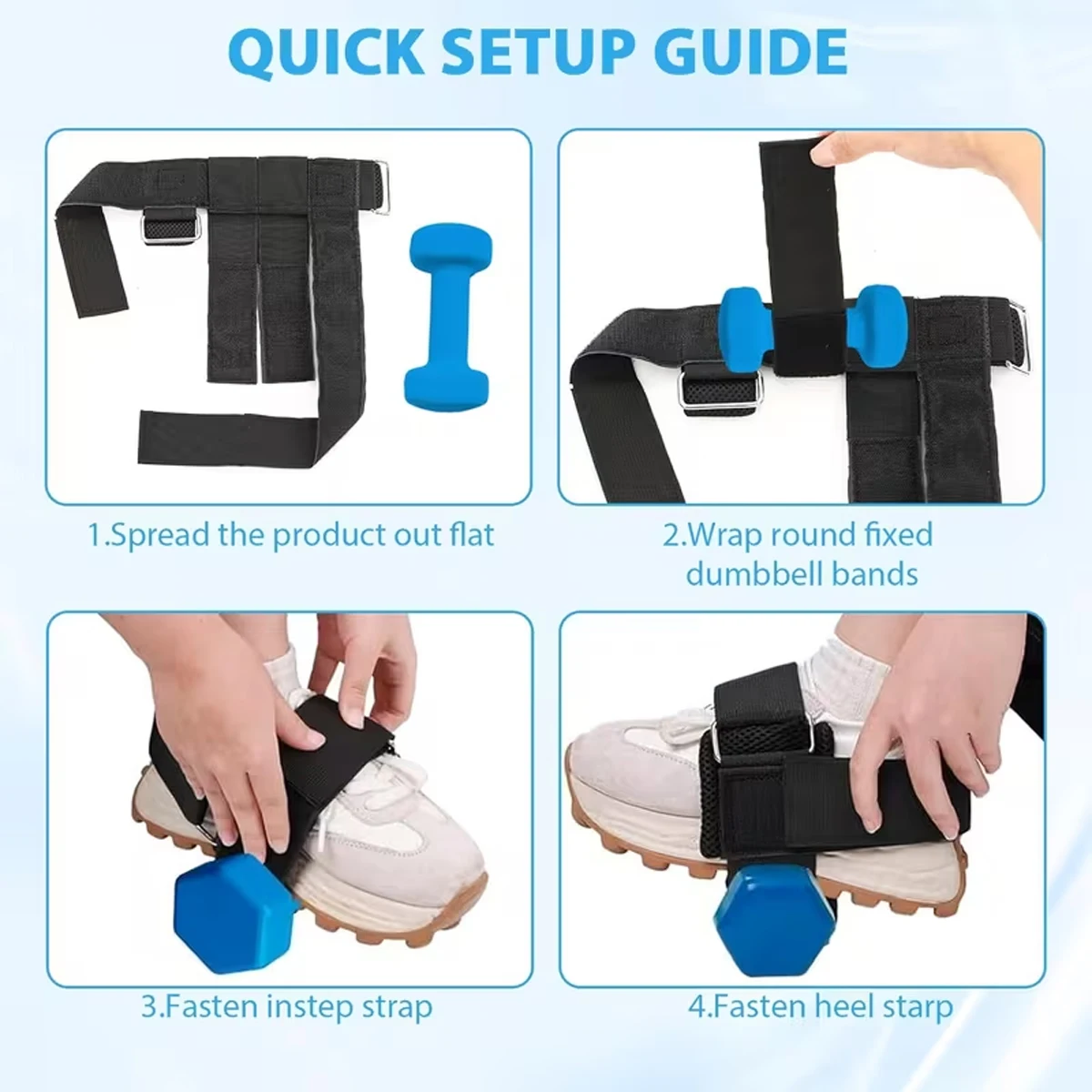 1/2pcs Tibialis Trainer Dumbbell Foot Strap Adjustable Ankle Weights Strap Leg Muscles Strength Training Workout
