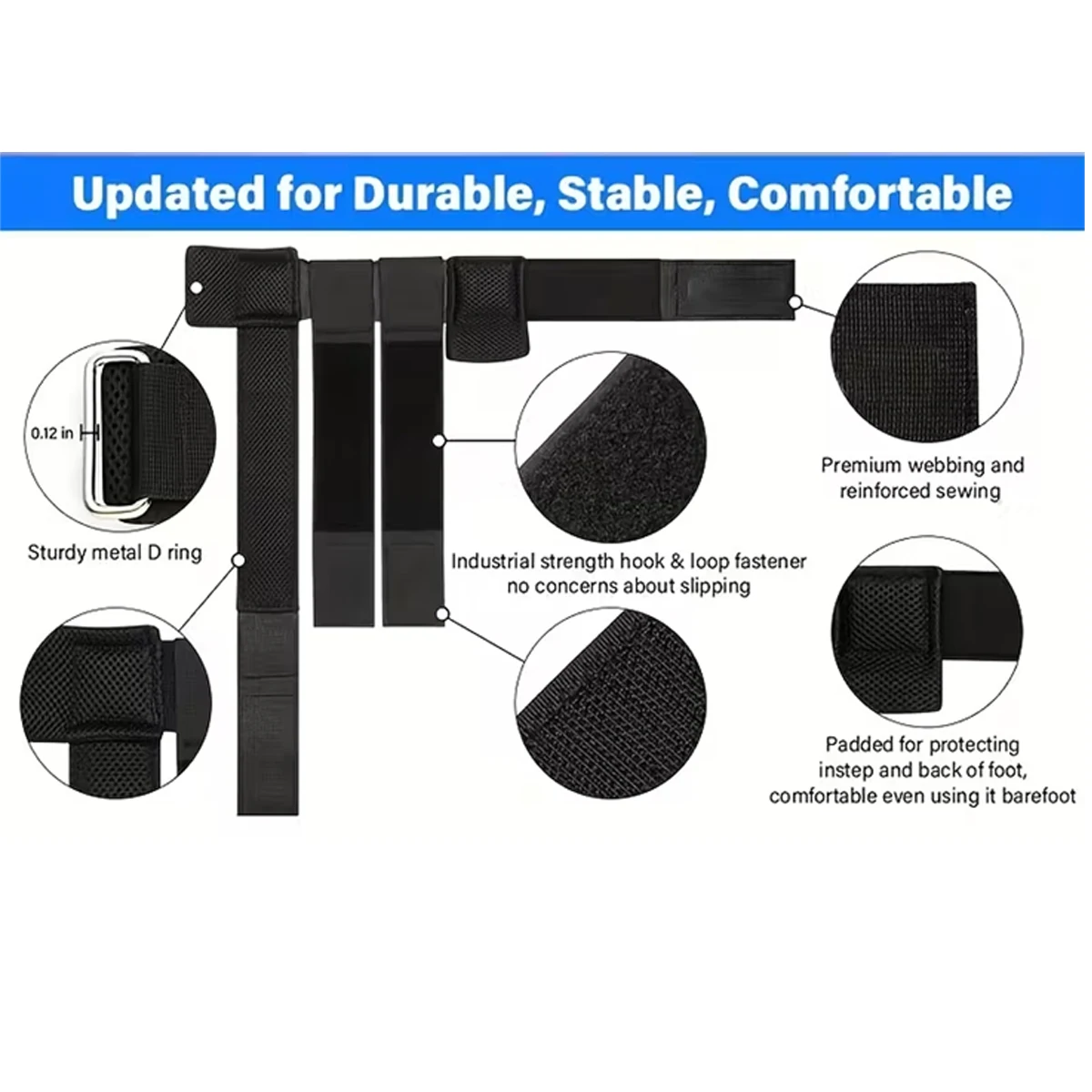 1/2pcs Tibialis Trainer Dumbbell Foot Strap Adjustable Ankle Weights Strap Leg Muscles Strength Training Workout