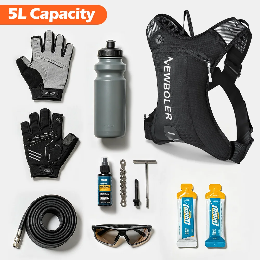 NEWBOLER 5L Motorcycle Cycling Hydration Pack MTB Off Road Motocross Water Backpack Sport Mountain Bike Water Bag