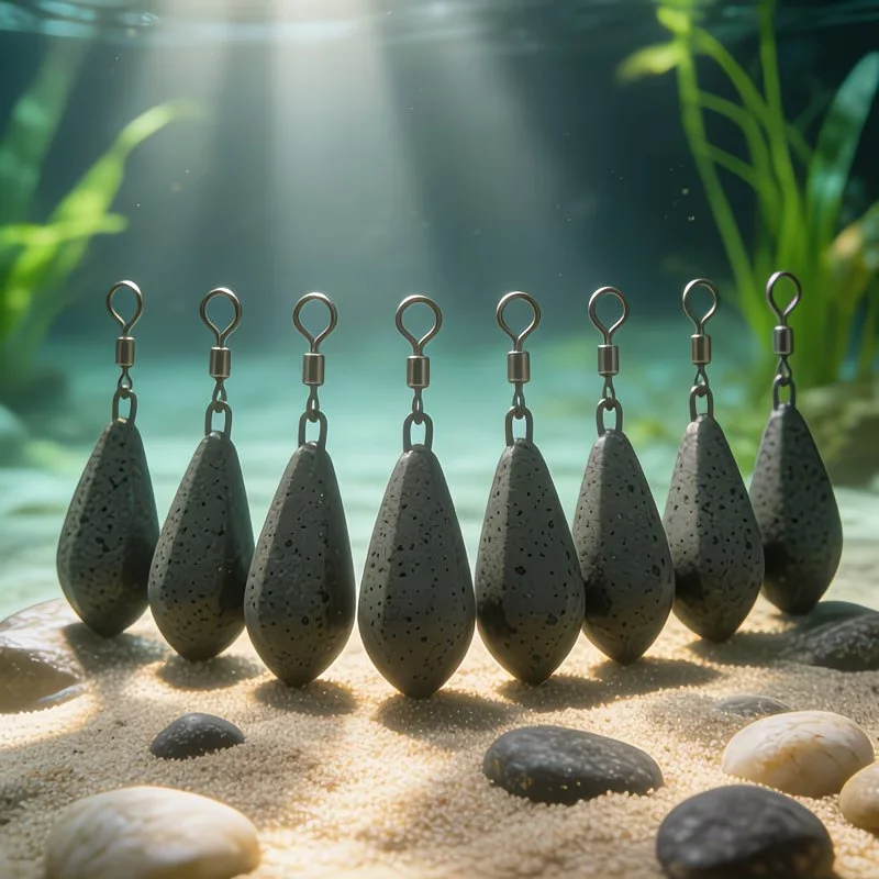 Carp Fishing Inline Sinkers Set 5PCS 42G-128G Lead Weights for Versatile Carp Rig Setup Stable Casting Fishing Tackle
