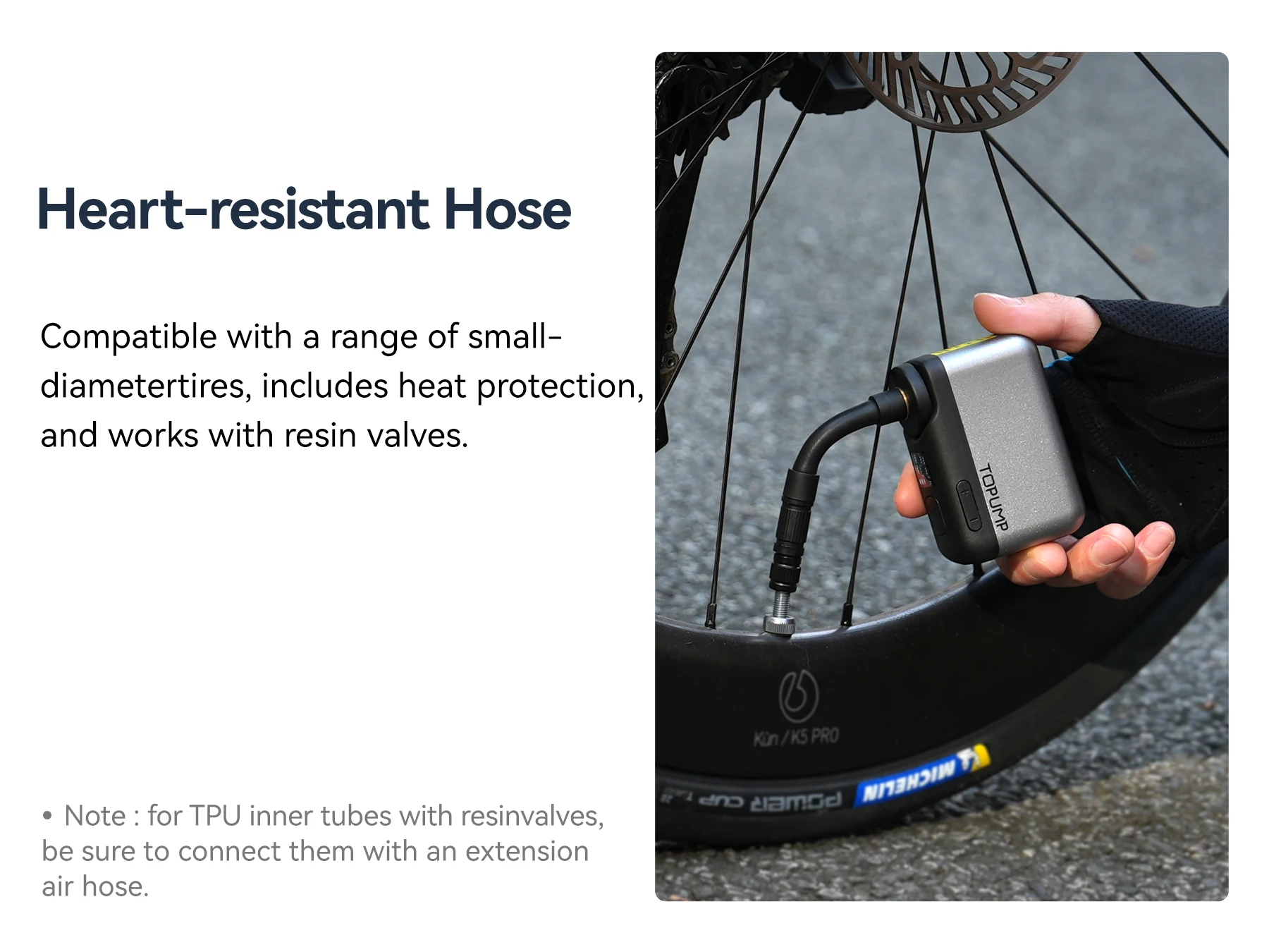 Topump TB2PRO Electric Tire Inflator 120PSI Portable Schrader Presta Bicycle Tire with LED Screen AS200PRO Cycling Accessories