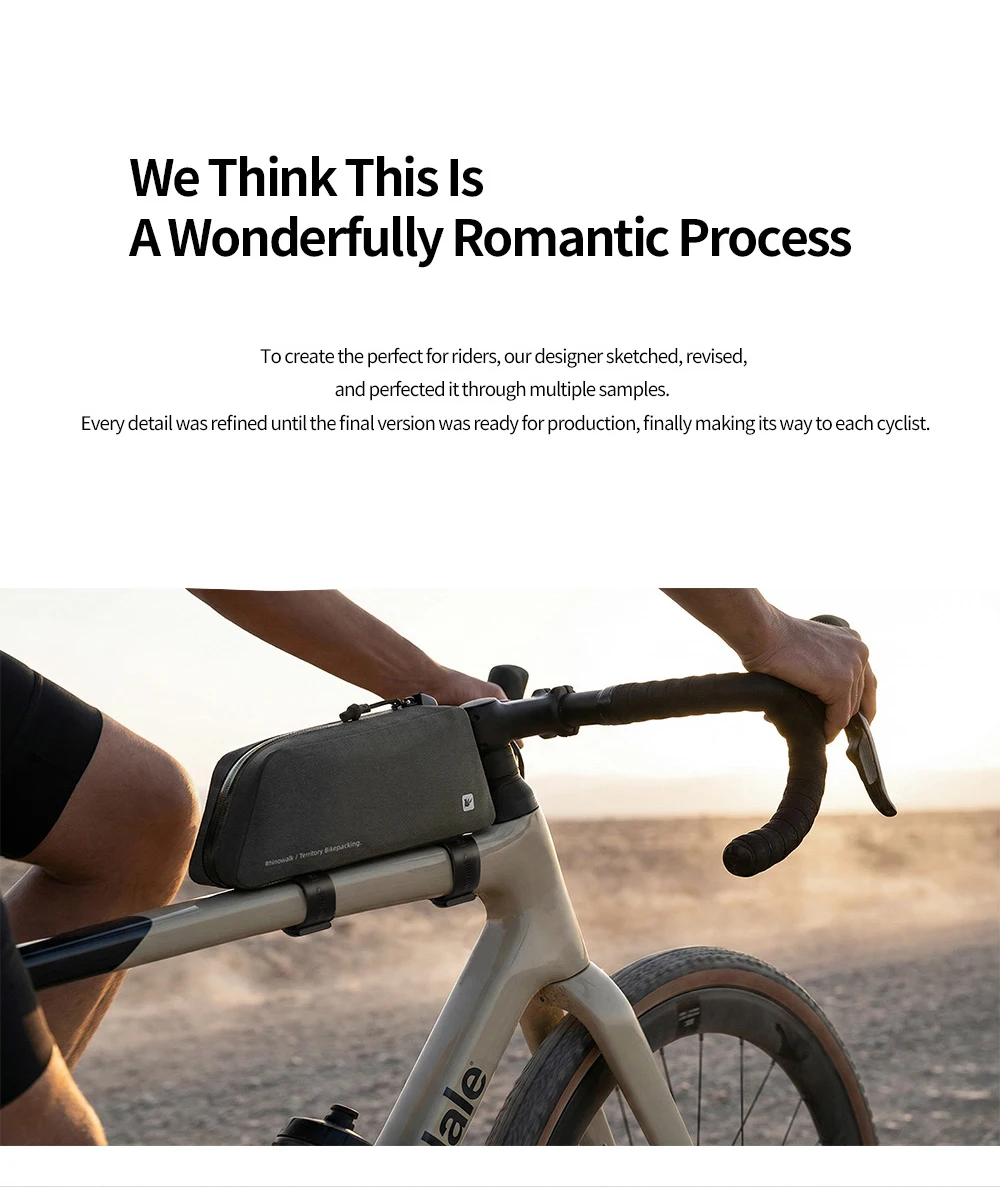 Rhinowalk Bike Top Tube Bag 1L Waterproof Cycling Frame Storage Luggage Backpacking For MTB Gravel Phone Bag Bike Accessories