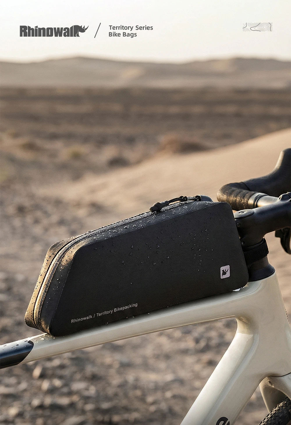 Rhinowalk Bike Top Tube Bag 1L Waterproof Cycling Frame Storage Luggage Backpacking For MTB Gravel Phone Bag Bike Accessories