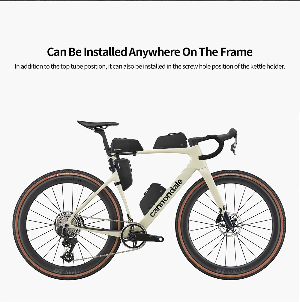 Rhinowalk Bike Top Tube Bag 1L Waterproof Cycling Frame Storage Luggage Backpacking For MTB Gravel Phone Bag Bike Accessories