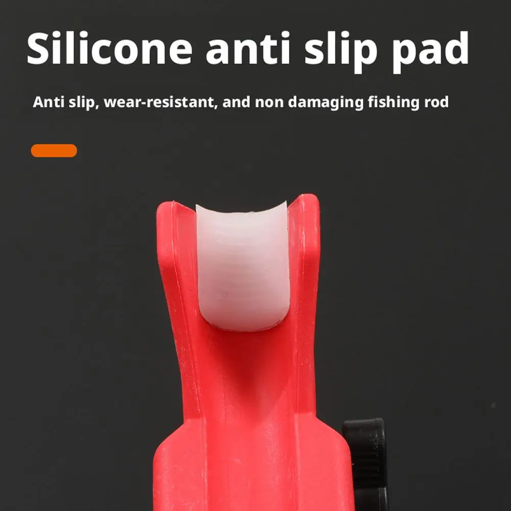 Boat Fishing Rod Holder Adjustable Non Slip Metal Base Clamp on Rod Rest Rack Edges Dock Rod Rest with Clamp Bracket