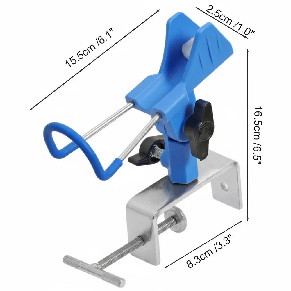 Boat Fishing Rod Holder Adjustable Non Slip Metal Base Clamp on Rod Rest Rack Edges Dock Rod Rest with Clamp Bracket