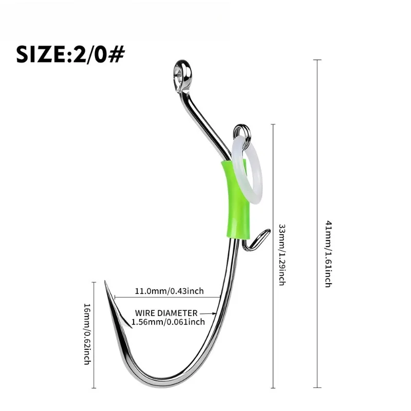 10pcs Luminous Spring-loaded Shrimp Hook Live Shrimp Hooks Stainless Steel Saltwater Live Bait Fishing Hooks Shrimp Walker