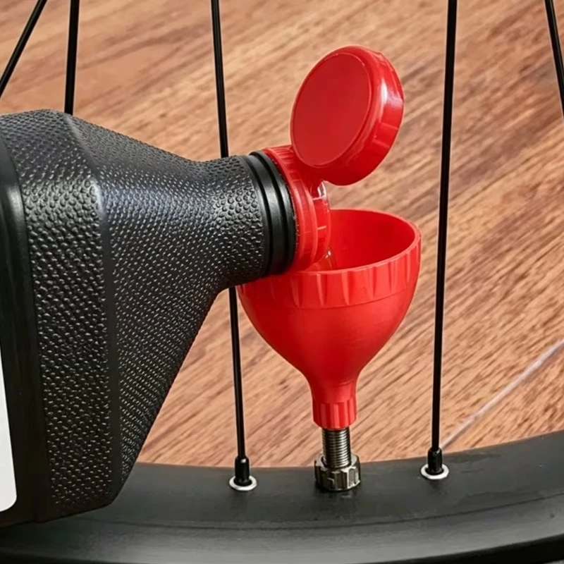 Tubeless Bike Tire Sealant Funnel, Easy Pour Bicycle Wheel Repair Inject Funnel MTB Road Bike Tyre Maintenance Tool