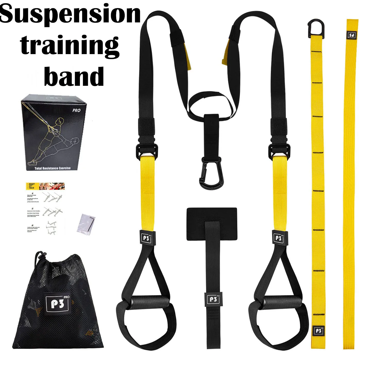 Suspension Training Strap Fitness Strength Power Suspension Trainer Adjustable Yoga Strap Wall Mount Professional Trx Tensioner