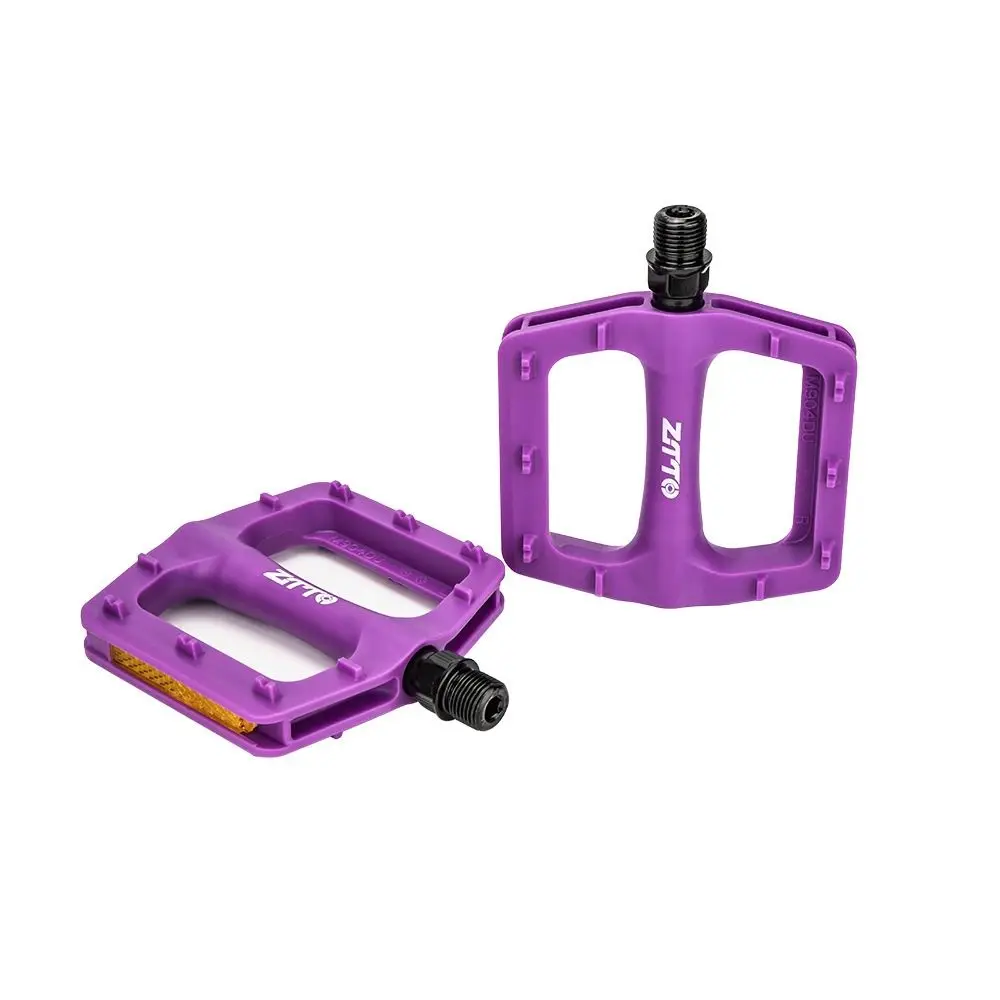 Nylon Bike Pedal Ultralight 9/16" Standard Spindle Cycling Pedal Sealed Bearings Anti-Slip Platform Pedal Enduro Riding
