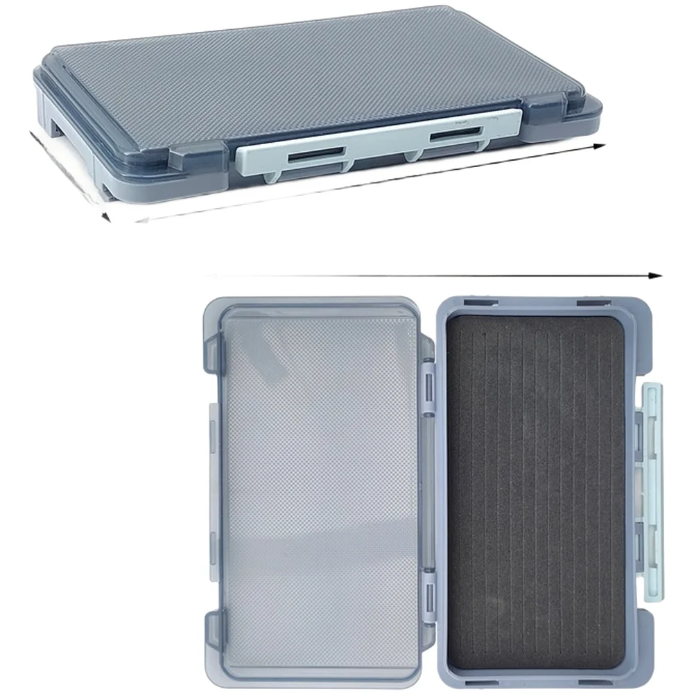 Fishing Tackle Box With EVA Foam Insert Waterproof Lure Storage Case For Fly Fishing Hooks Sturdy Carbon Steel Lock 17.5x10.4cm