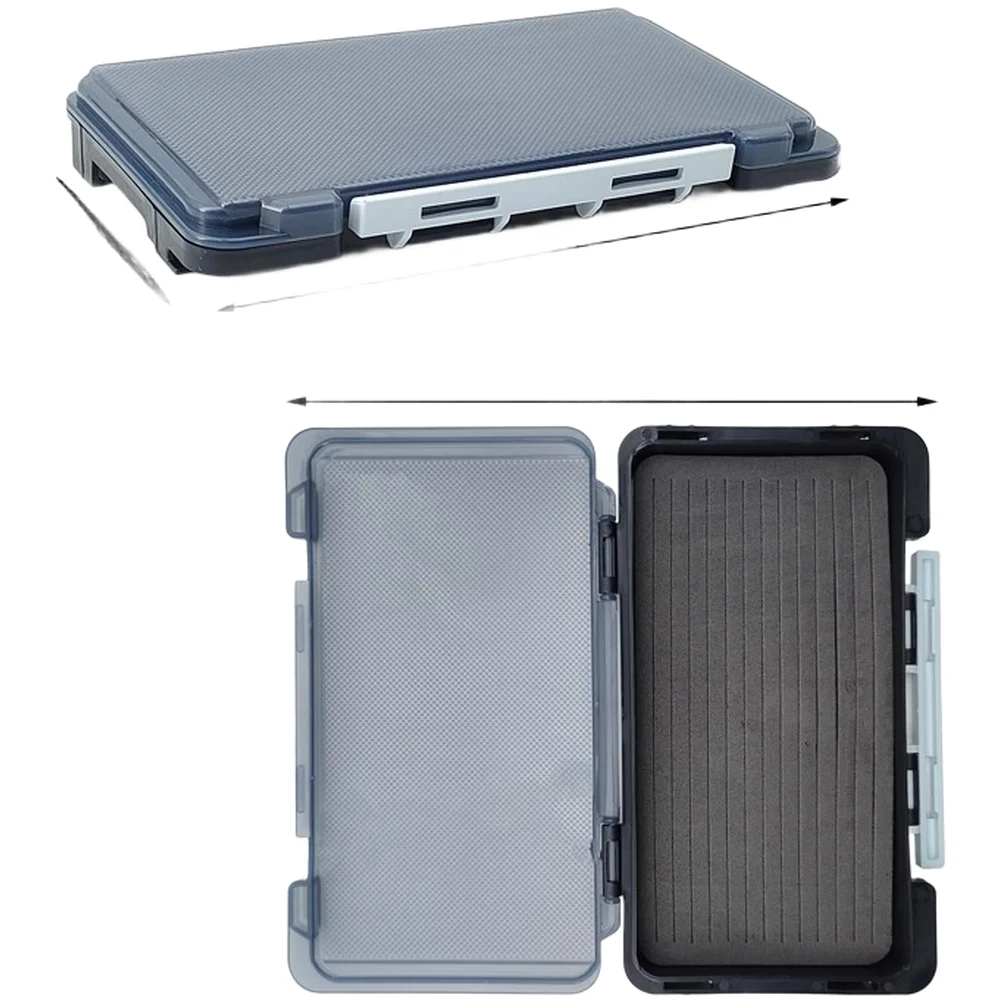 Fishing Tackle Box With EVA Foam Insert Waterproof Lure Storage Case For Fly Fishing Hooks Sturdy Carbon Steel Lock 17.5x10.4cm