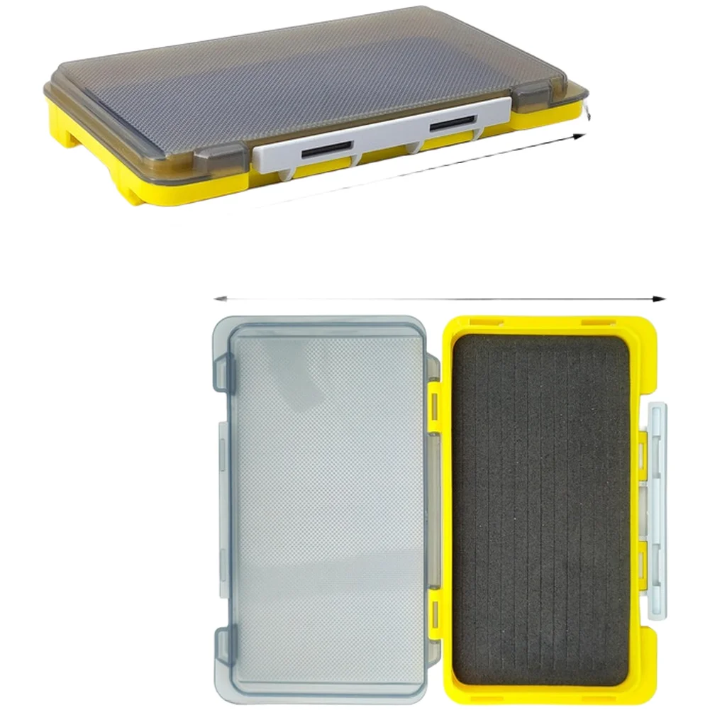 Fishing Tackle Box With EVA Foam Insert Waterproof Lure Storage Case For Fly Fishing Hooks Sturdy Carbon Steel Lock 17.5x10.4cm