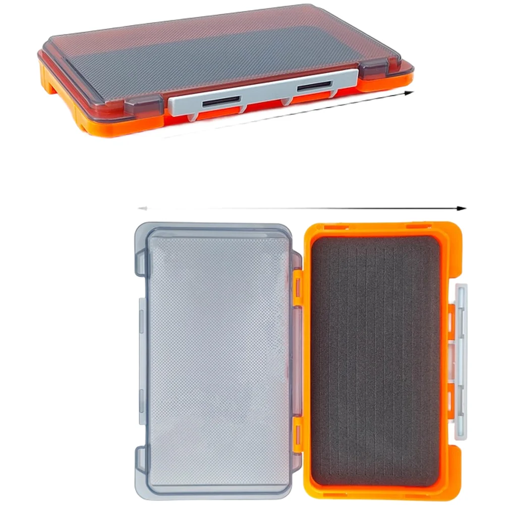 Fishing Tackle Box With EVA Foam Insert Waterproof Lure Storage Case For Fly Fishing Hooks Sturdy Carbon Steel Lock 17.5x10.4cm