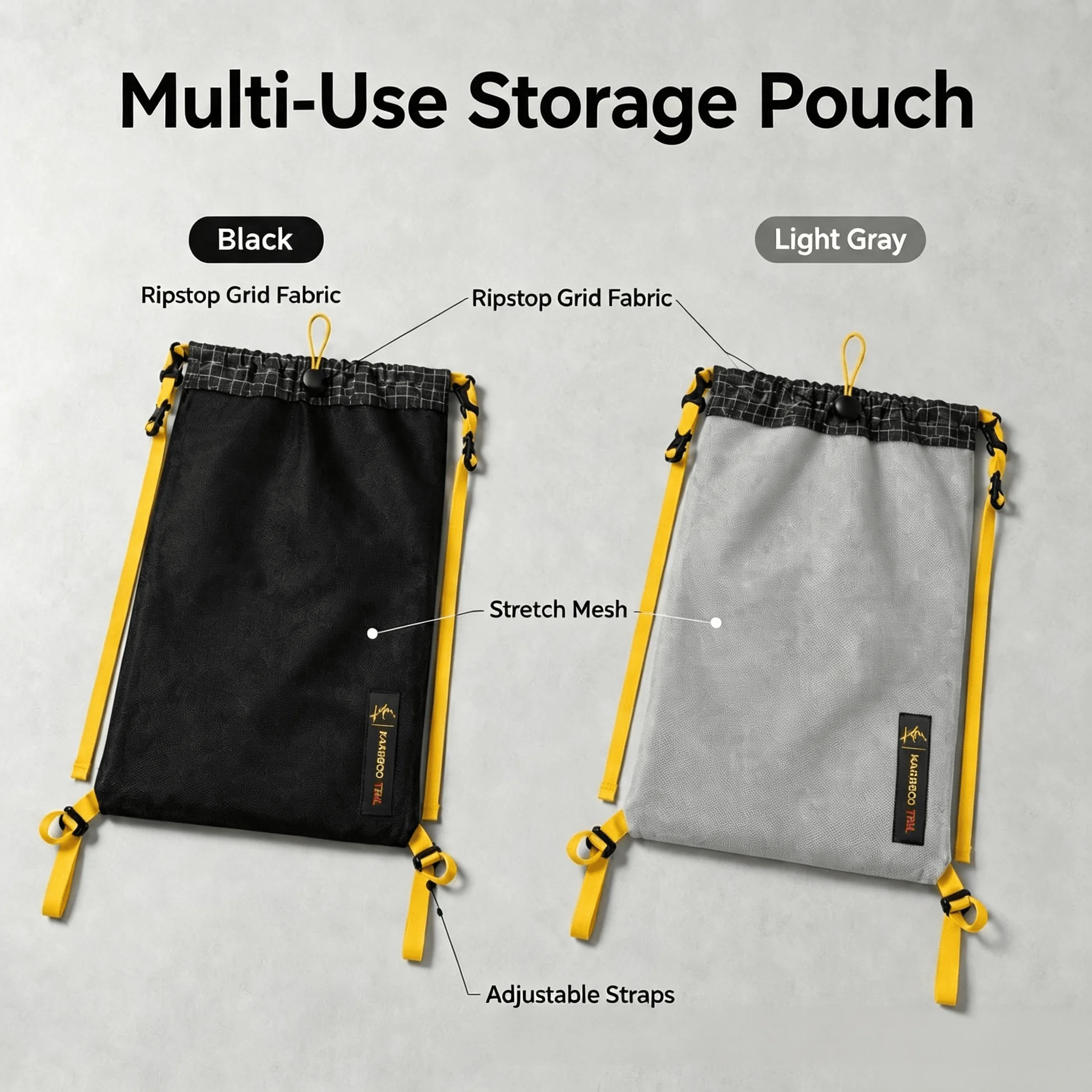 Detachable Backpack Mesh Pouch Multi-use External Expansion Pocket for Hiking Cycling Travel - Storage Bag Backpack Accessory