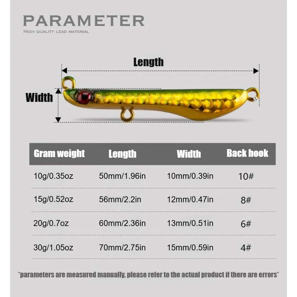 10‑30g Fish Shape Slow Sinking Small Metal Jig Artificial Casting Jig Hard Fishing Bait Saltwater Freshwater Fishing Tackle