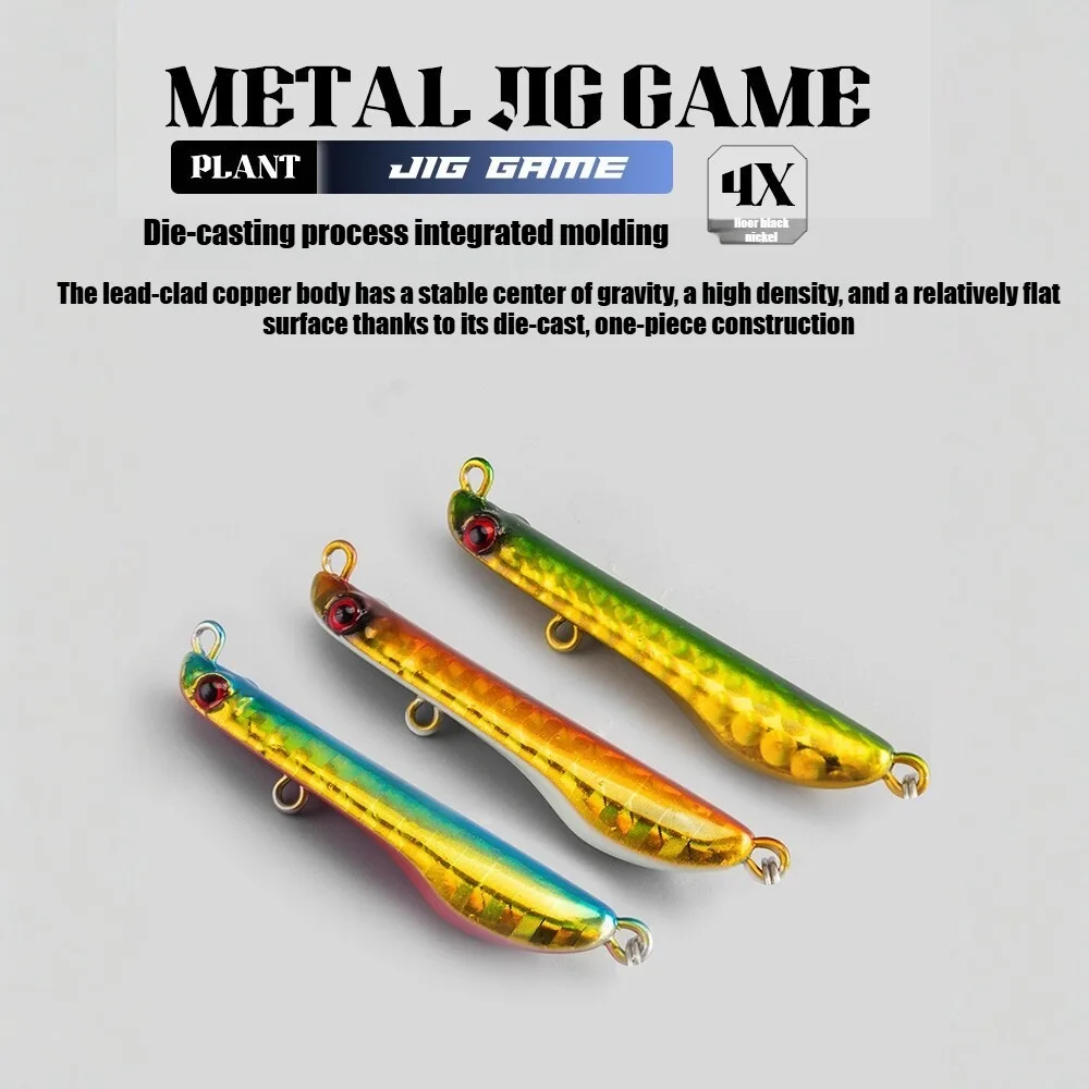 10‑30g Fish Shape Slow Sinking Small Metal Jig Artificial Casting Jig Hard Fishing Bait Saltwater Freshwater Fishing Tackle