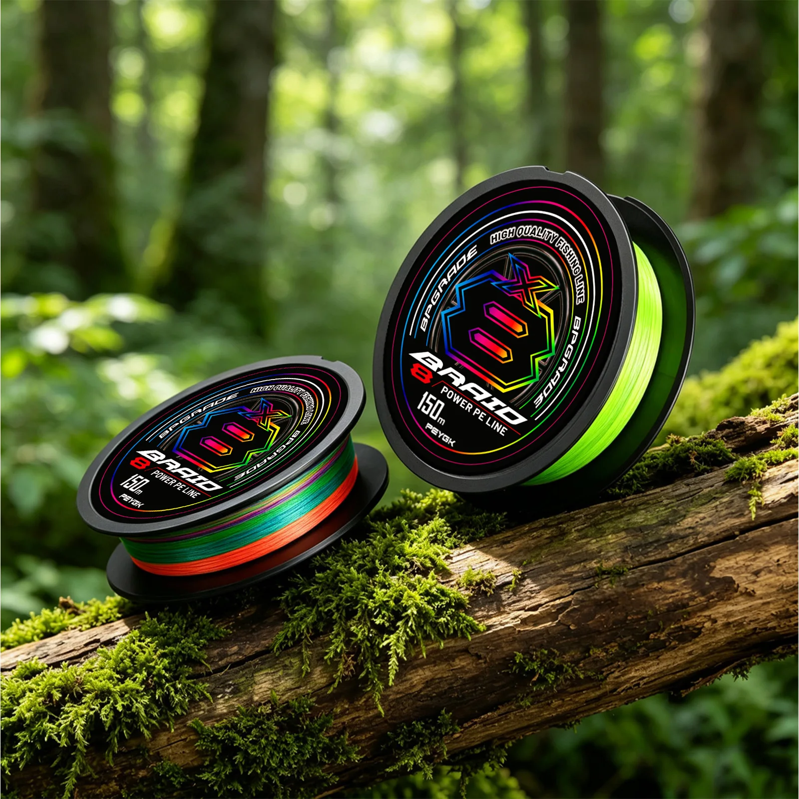 PEYGK150M Multicolored 8 Strands Braided Fishing Line Never Faded Japanese Super Strong Pull Wear Resistant Saltwater Fresh Line