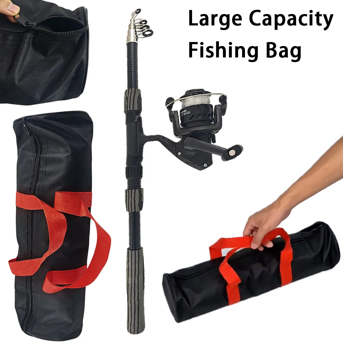 Complete Rod and Reel Set, Ready to Fish Right After Unboxing, Comes with Fishing Lures and Practical Storage Bag